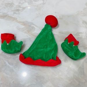 Christmas Elf Hat&Footies Baby Unisex (9-12M)